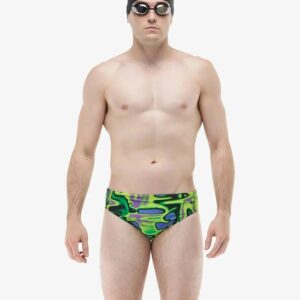 TYR Briefs - Durafast Elite Flux – Lime/Multi