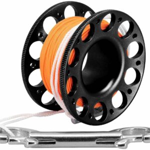 Finger Spool W/Ss Bolt Snap 15M Black - Cressi-Sub