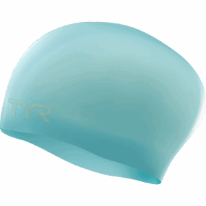 TYR Long Hair Silcon Cap – Light Blue