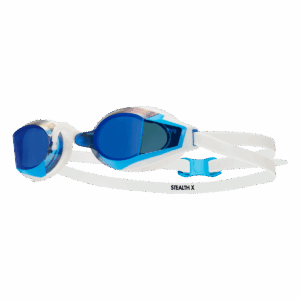 TYR Stealth X Mirrored Adult Fit – Blue/White