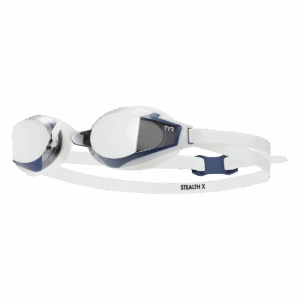 TYR Stealth X Mirrored Adult Fit – Silver/White