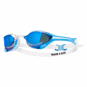 TYR Tracer X Elite Mirrored Adult Fit – Blue/White
