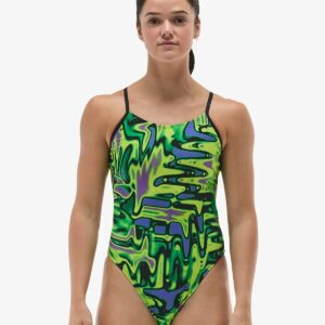 TYR Cutoutfit - Durafast Elite Flux – Lime/Multi