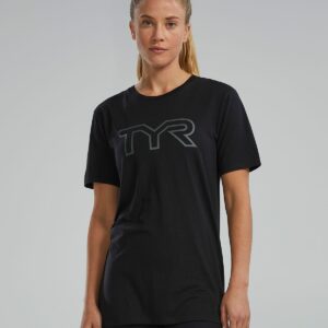 TYR Lightweight Ultrasoft Tech Tee - Big Logo – Black