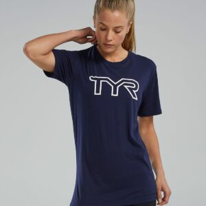 TYR Lightweight Ultrasoft Tech Tee - Big Logo – Navy