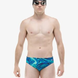 TYR Brief- Durafast Elite - Olea – Blue/Green