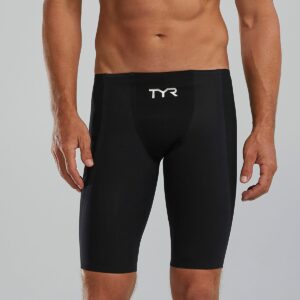TYR Men’S High Waist Jammer - Shockwave- Solid – Black/Black
