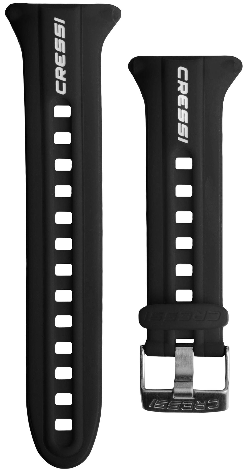 Silicone Watch Computer Band Black/Black/White - Cressi-Sub