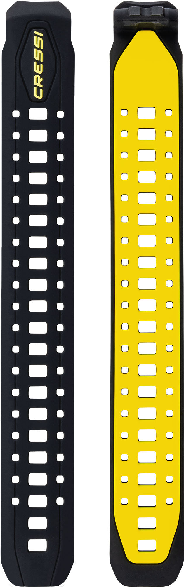 Da Vinci Silicone Wrist Strap Kit (Black/Yellow) - Cressi-Sub