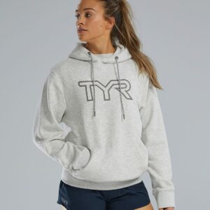 TYR Unisex Midweight Fleece Hoodie - Big Logo – Ash Heather