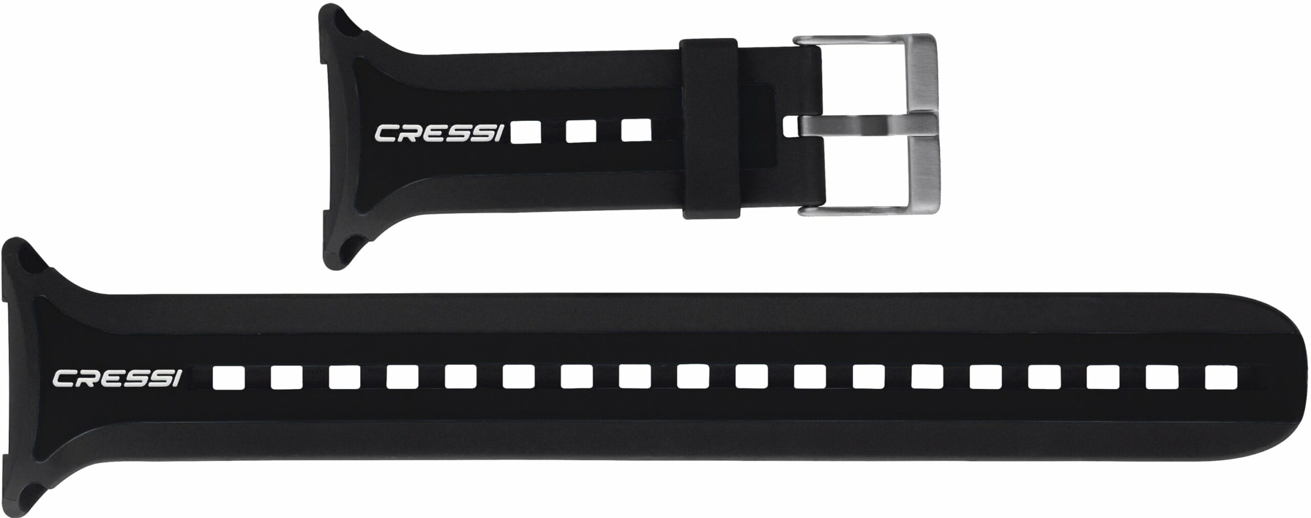 Round Big Screen Dive Computer Band Black/Black/White - Cressi-Sub