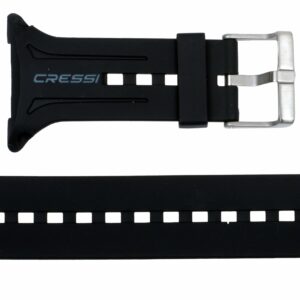 Round Big Screen Dive Computer Band Black/Black/Grey - Cressi-Sub