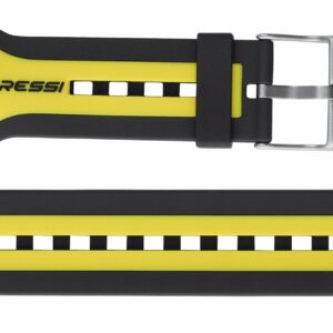 Round Big Screen Dive Computer Band Black/Yellow/Black - Cressi-Sub