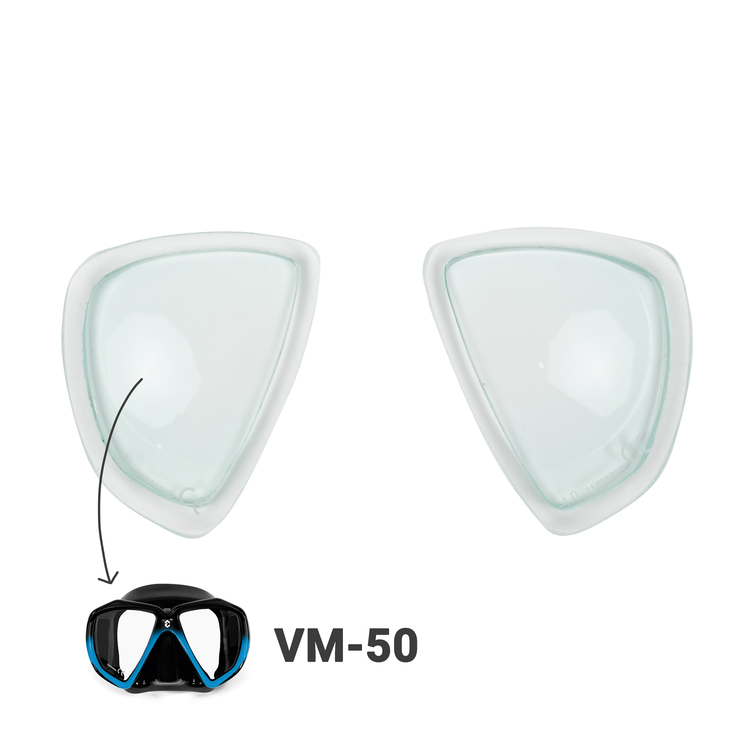 Verre correcteur droit pour VM-50 Dynamic Nord OLR-10