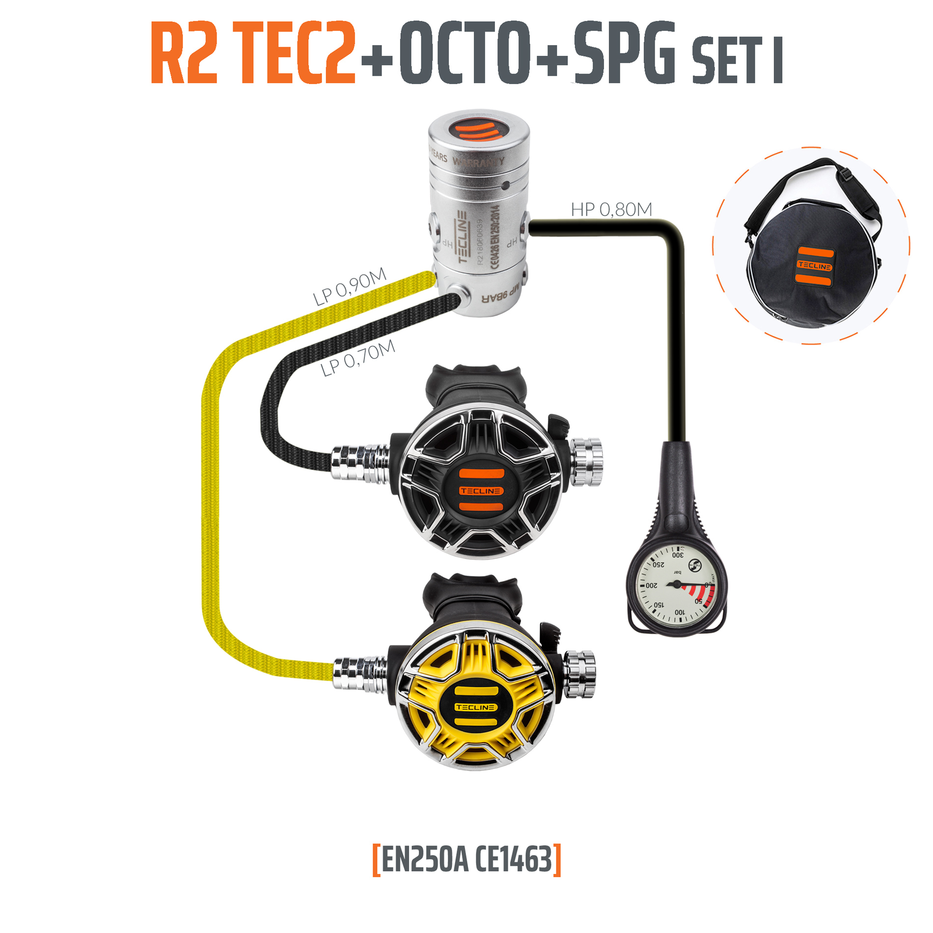 Regulator R2 TEC2 set I with octo and SPG - EN250A – Tecline