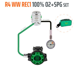 Regulator R4 WW REC1 100% O2 M26x2, with SPG stage set - EN250A > 10°C – Tecline