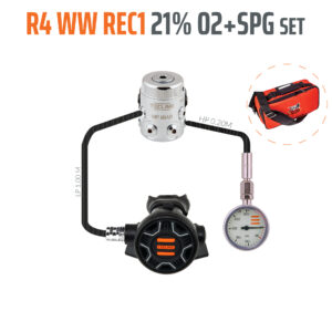 Regulator R4 WW REC1 21% O2 G5/8 with SPG, stage set - EN250A > 10°C – Tecline