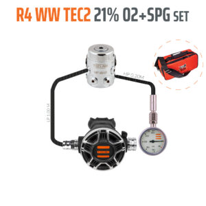 Regulator R4 WW TEC2 21% O2 G5/8 with SPG, stage set - EN250A > 10°C – Tecline