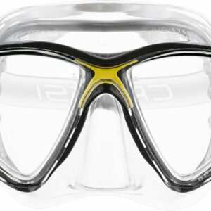 Big Eyes Evolution Mask Sil Crystal/Frame Yellow - Cressi-Sub