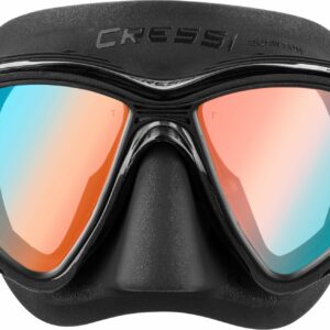 Quantum Mask Black/Black 420 Uv Blue/Orange Lenses - Cressi-Sub