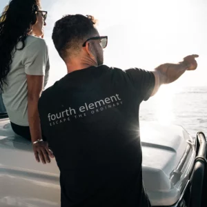 Men’s Escape the Ordinary T-Shirt — Black (L25MFELOGOBK) – Fourth Element