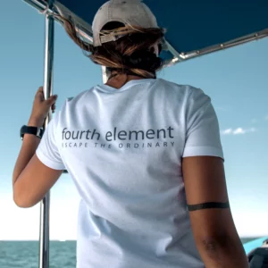 Women’s Escape the Ordinary T-Shirt — White (L25WFELOGOWHT) – Fourth Element