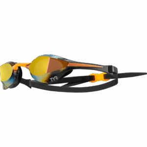 TYR Tracer X Elite Mirrored Adult Fit – Gold/Orange