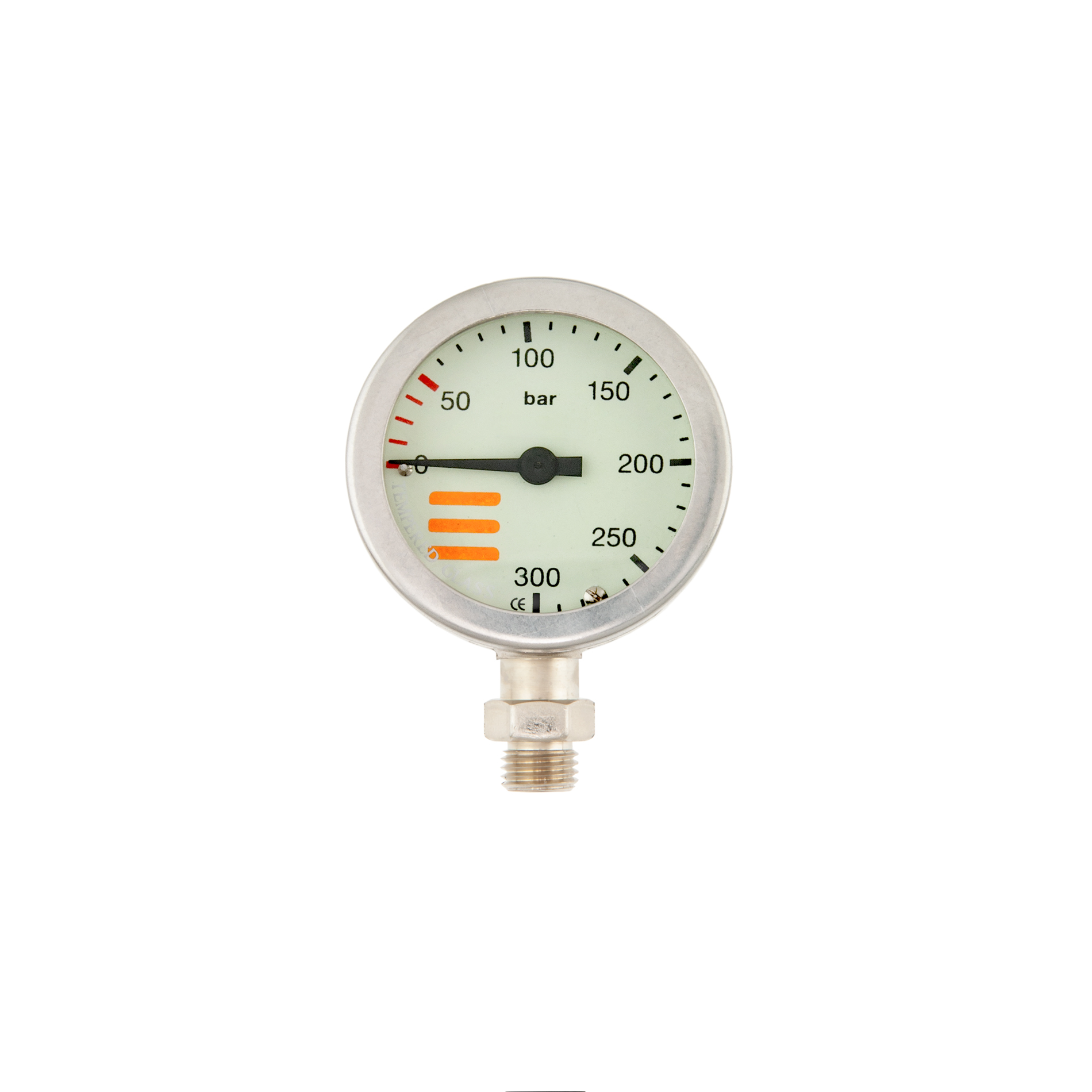 SPG diam 52 mm, scale 300 bar, working pressure 230 bar, nickel - head only – Tecline