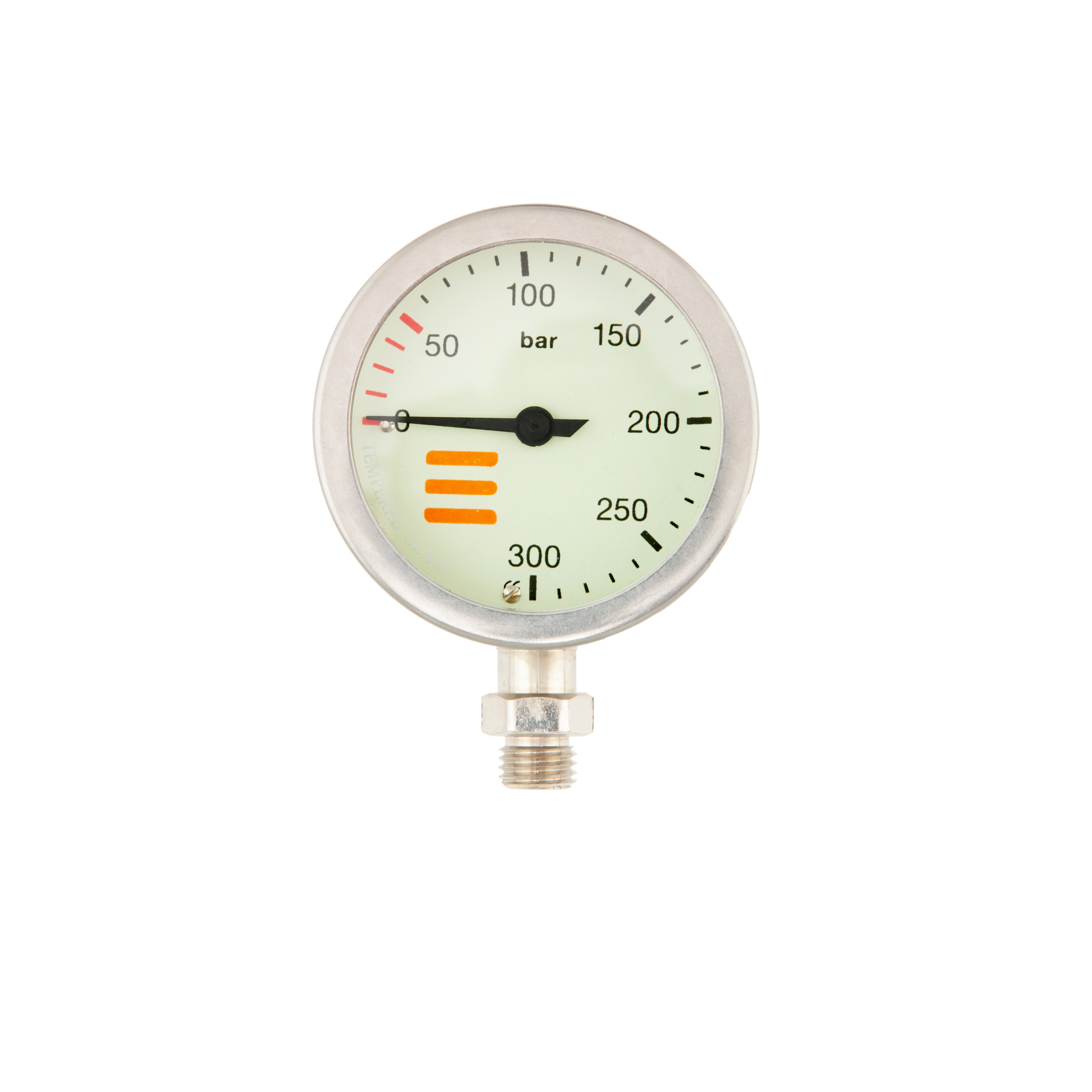 SPG diam 63 mm, scale 300 bar, working pressure 230 bar, nickel - head only – Tecline