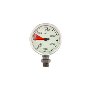 SPG diam 52 mm, scale 5000 PSI, working pressure 4300 psi, chrome - head only – Tecline