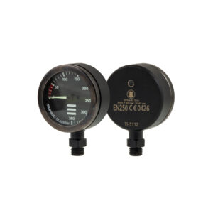 SPG diam 52 mm, scale 360 bar, working pressure 230 bar, black - head only – Tecline