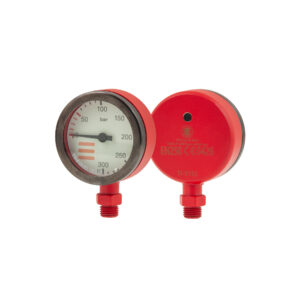 SPG diam 52 mm, scale 300 bar, working pressure 230 bar, red - head only – Tecline