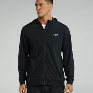 TYR Mens Tyr Tech Full Zip Hoodie – Black