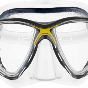 Big Eyes Evolution Mask Sil Clear/Frame Yellow - Cressi-Sub