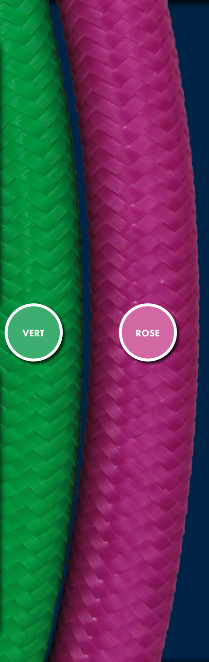 MIFLEX - Flexible Moyenne Pression 3/8" - Rose - 75 cm