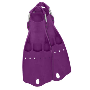 LightJet fins - positive buoyancy, with SS spring straps - violet – Tecline
