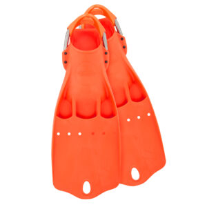 LightJet fins - positive buoyancy, with SS spring straps - orange – Tecline