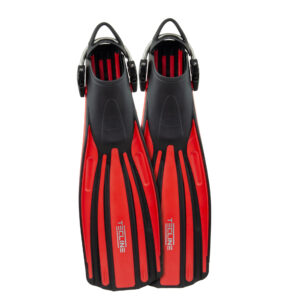 Fins RecTec with SS spring straps - red – Tecline