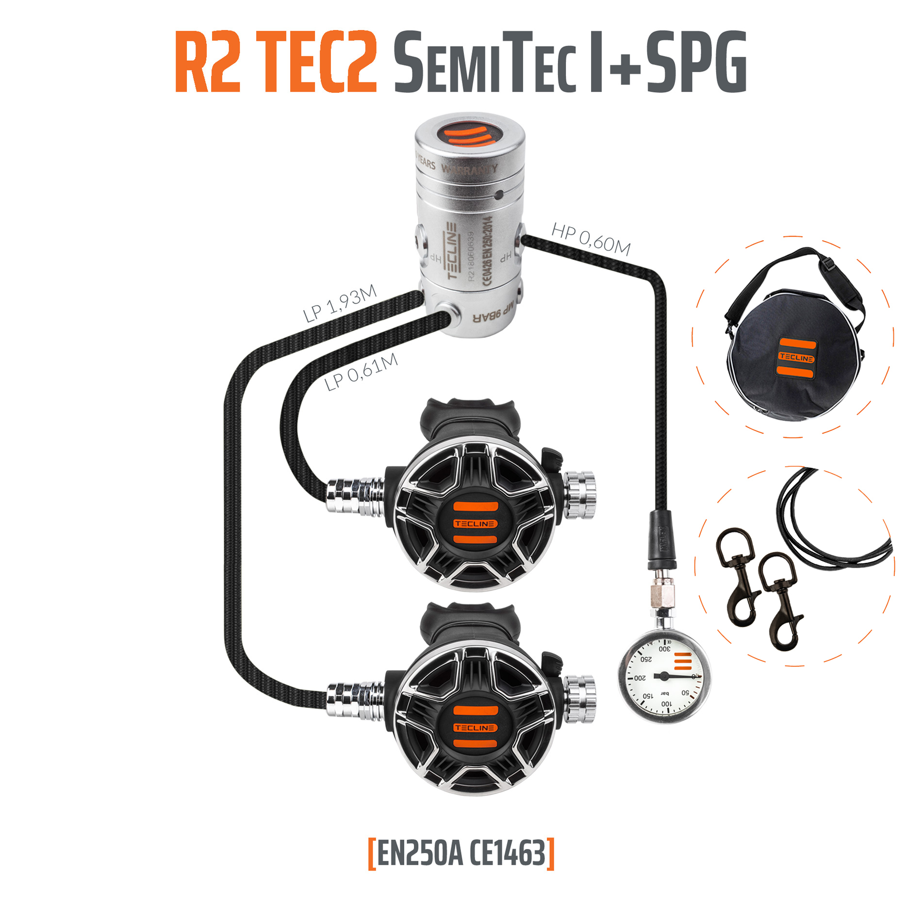 Regulator R2 TEC2 SemiTec I set with SPG - EN250A – Tecline