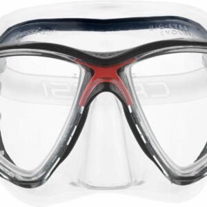 Big Eyes Evolution Mask Sil Clear/Frame Red - Cressi-Sub