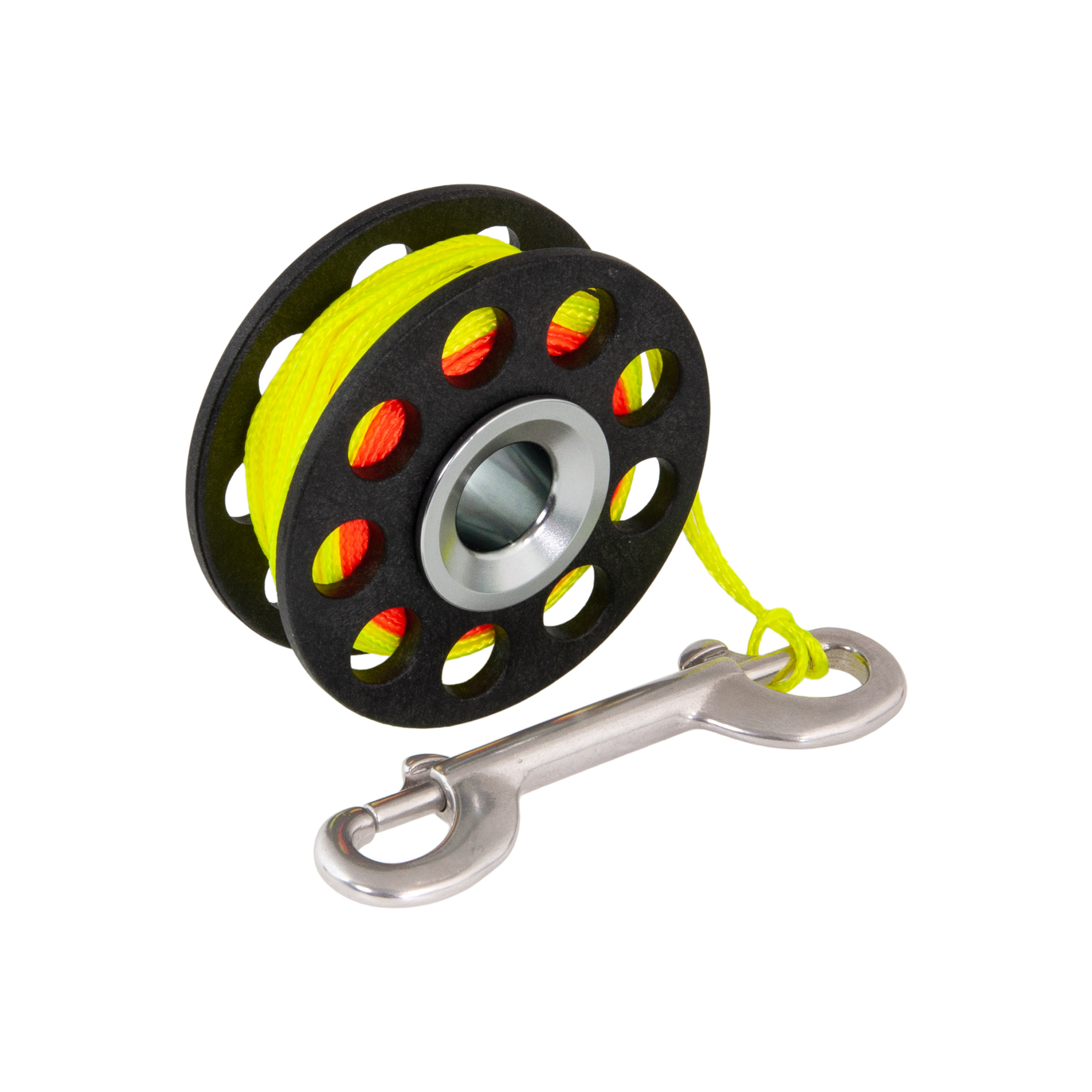 Spool 15 m with spinner and SS 100 mm snap – Tecline