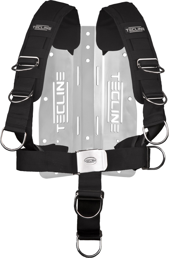 Harness TecLine Comfort (adjustable) standard webbing - incl. 3 mm SS backplate