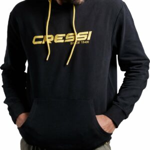 Cressi Hoodie Unisex Black/Yellow 2Xl - Cressi-Sub