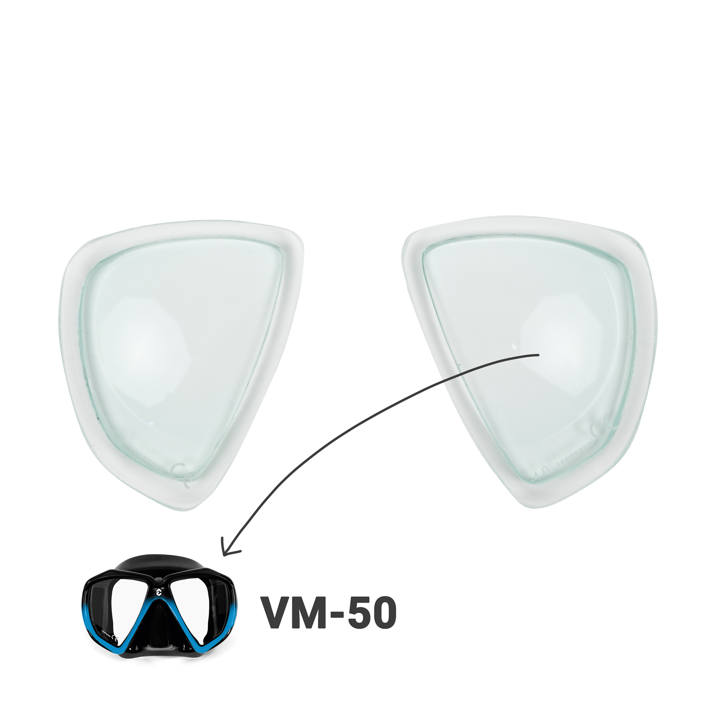 Verre correcteur gauche pour VM-50 Dynamic Nord OLL-10