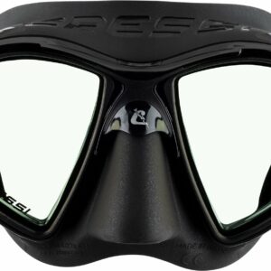 Zeus Mask Black/Black 380 Uv Blue/Orange Lenses - Cressi-Sub