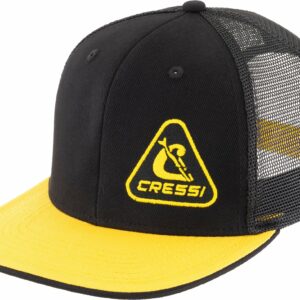 Trucker Flat Cap Black/Yellow - Cressi-Sub