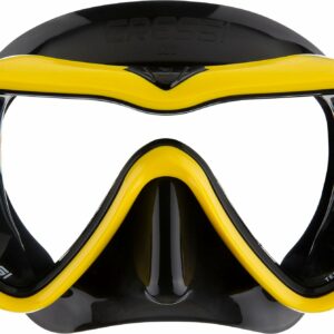 A1 Mask Black/Yellow Clear Lens Anti Fog - Cressi-Sub